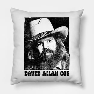 David Allan Coe / Retro Style Fan Design Pillow