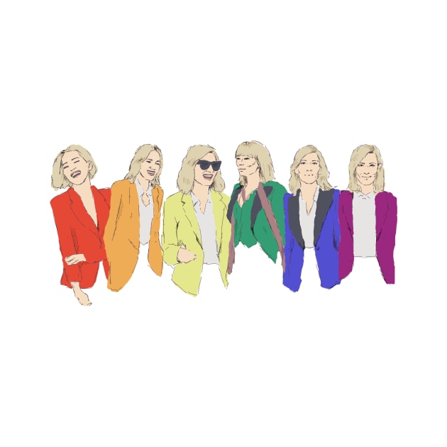 Cate Blanchett - Rainbow Pride Flag by brainbag