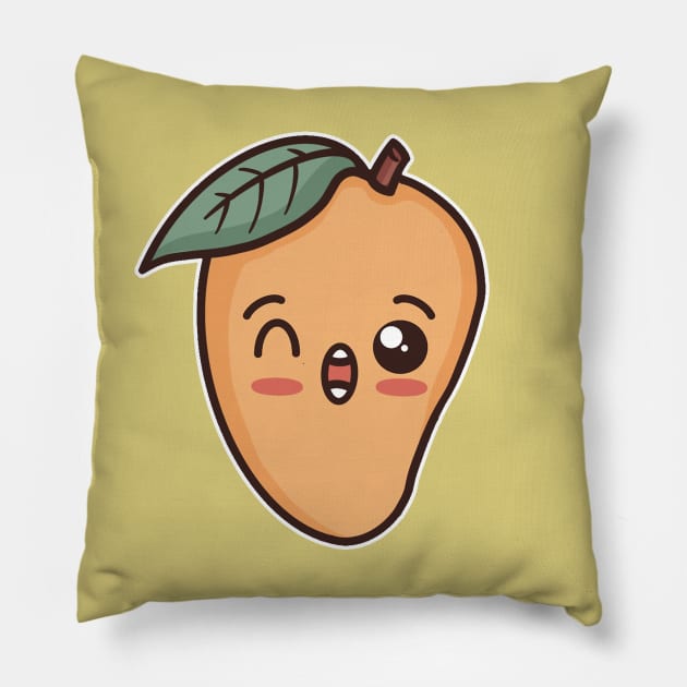 Mango Dodle Vegetable Pillow by RainasArt