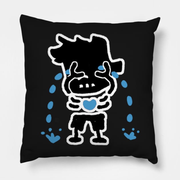 Crying Zombie Boy Pillow by COOLKJS0