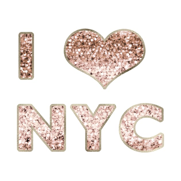 I heart NYC - rose gold glitter by RoseAesthetic