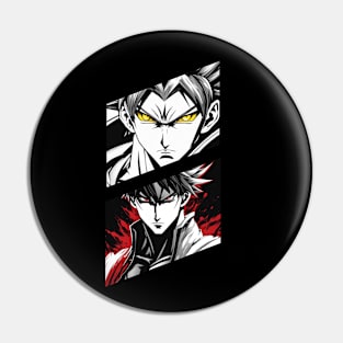 Anime Battle - Character Fight Red vs Yellow Eyes Pin