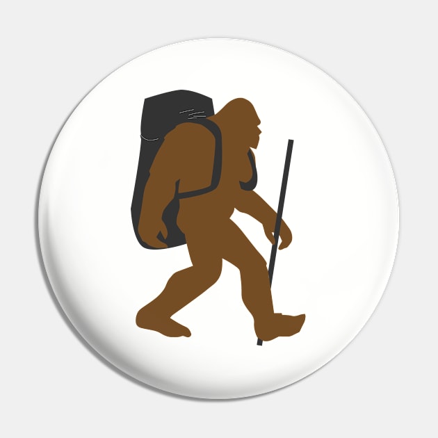 Hiking - Bigfoot Hiking Pin by Kudostees