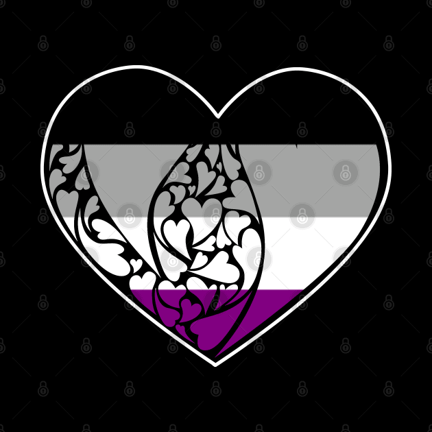 Asexual Flag LGBT+ Heart by aaallsmiles