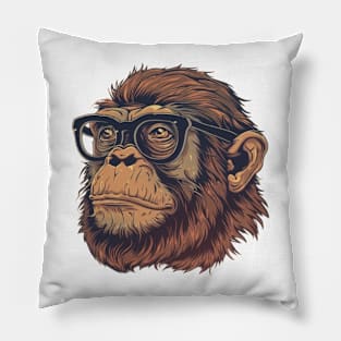 Specs the Thoughtful Chimp Pillow