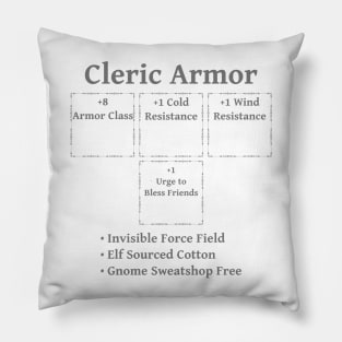 Cleric Armor: Role Playing DND 5e Pathfinder RPG Tabletop RNG Pillow