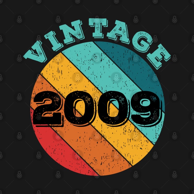 2009 Vintage Shirt, Birthday Gift Tee. Retro Style T-Shirt by LittleBoxOfLyrics