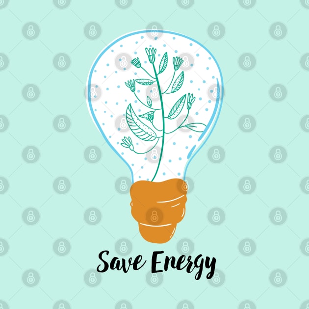 Save Energy Earth Day in Green by hwprintsco