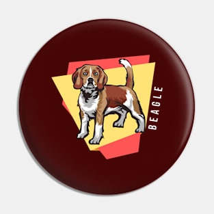 Beagle in Abstract Pin