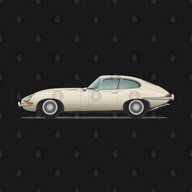 Jaguar E Type Fixed Head Coupe Old English White by SteveHClark