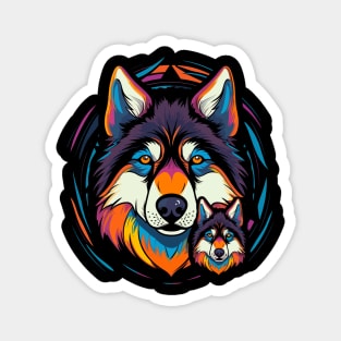 Alaskan Husky Fathers Day Magnet