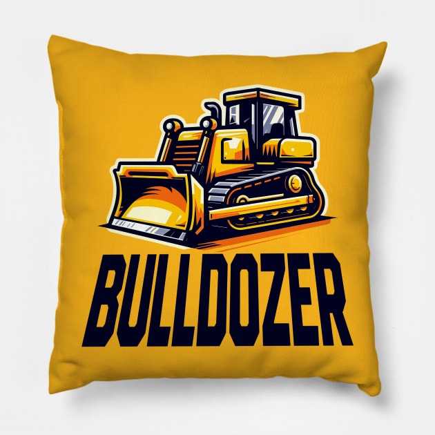 Is your toddler a Bulldozer? Pillow by Spagoo