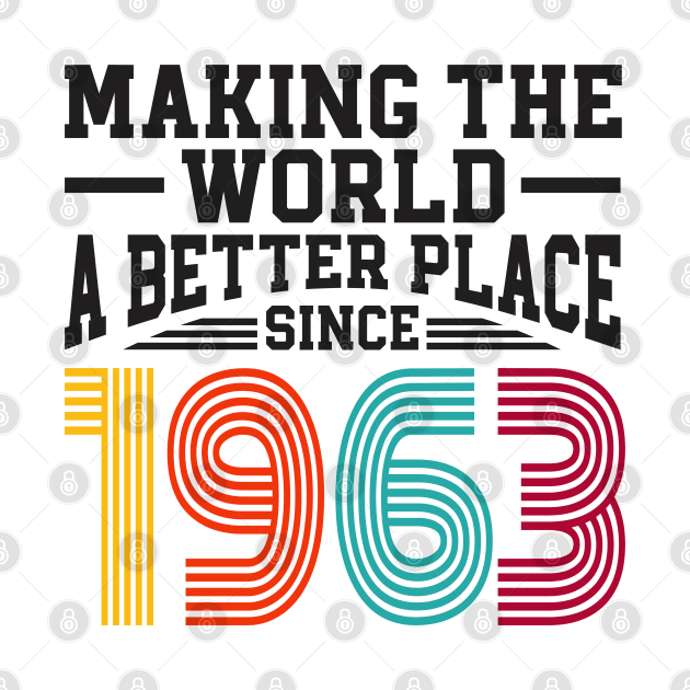 Birthday Making the world better place since 1963 by IngeniousMerch