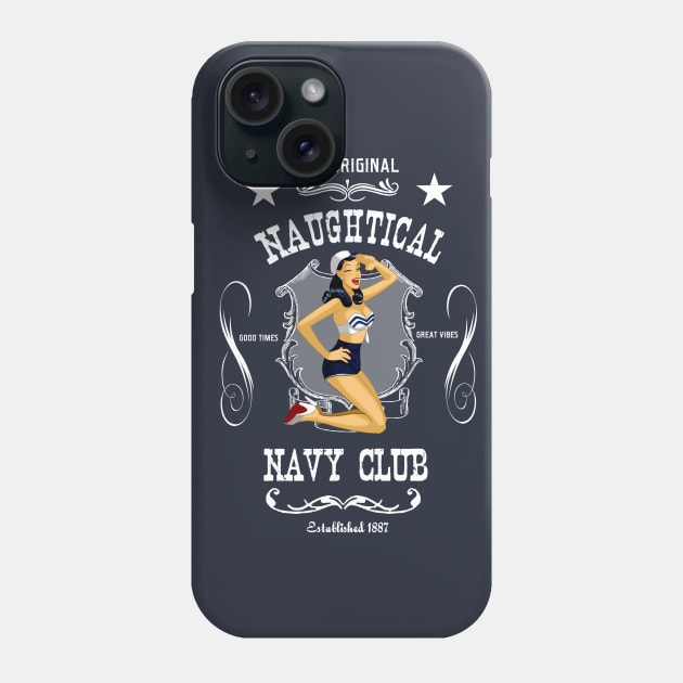 Naughtical Navy Club Phone Case by DESPOP