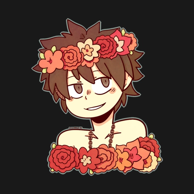 Gray Flower Crown sticker by Dragnoodles