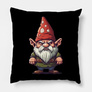 Grumpy Garden Gnome Pillow