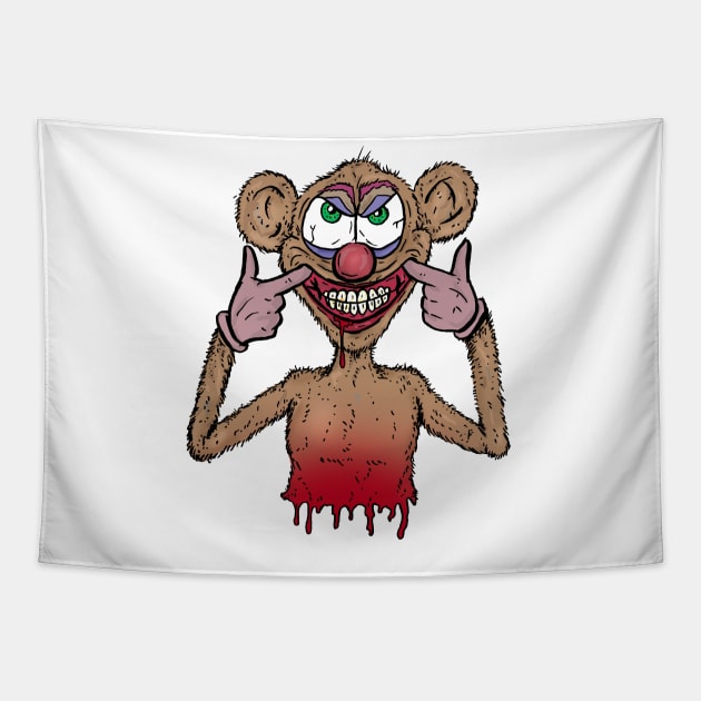 The Joker Monkey Tapestry by matan kohn