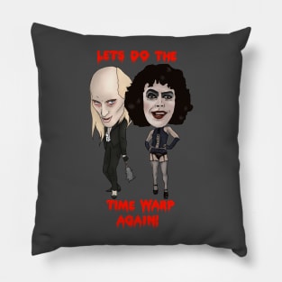 The Rocky Horror Picture Show Inspired Lets Do The Time Warp Again RiffRaff Frank N Furter Illustration Pillow