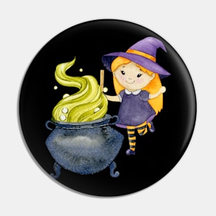 Halloween Witch Pin