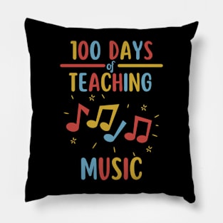 100 Days Of Teaching Music Pillow