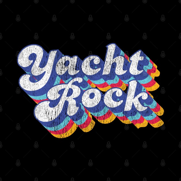 Psychedelic Fade Yacht Rock Party Boat Drinking design by Vector Deluxe