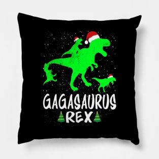 Gaga T Rex Matching Family Christmas Dinosaur Shirt Pillow