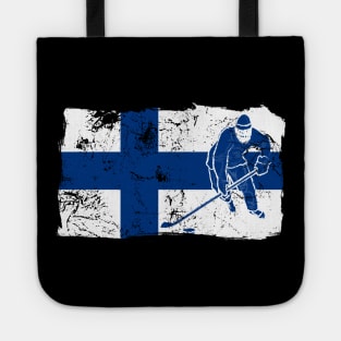 Finland Suomi Ice Hockey Player Flag Gift Idea Tote