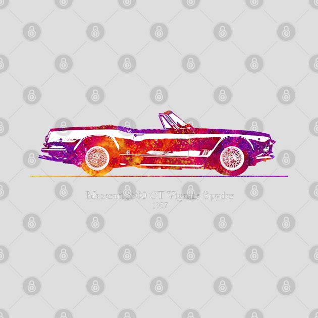 Maserati 3500 GT Vignale Spyder 1957 - Colorful by SPJE Illustration Photography