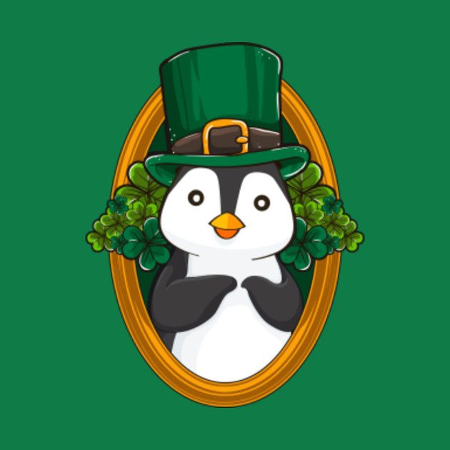 Cute Leprechaun Penguin St Patrick's Day - Cute St Patricks Day - T-Shirt | TeePublic
