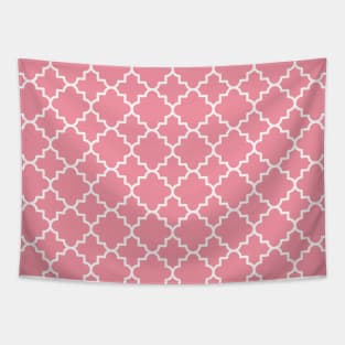 Classic Quatrefoil arabic pattern in blush pink Tapestry