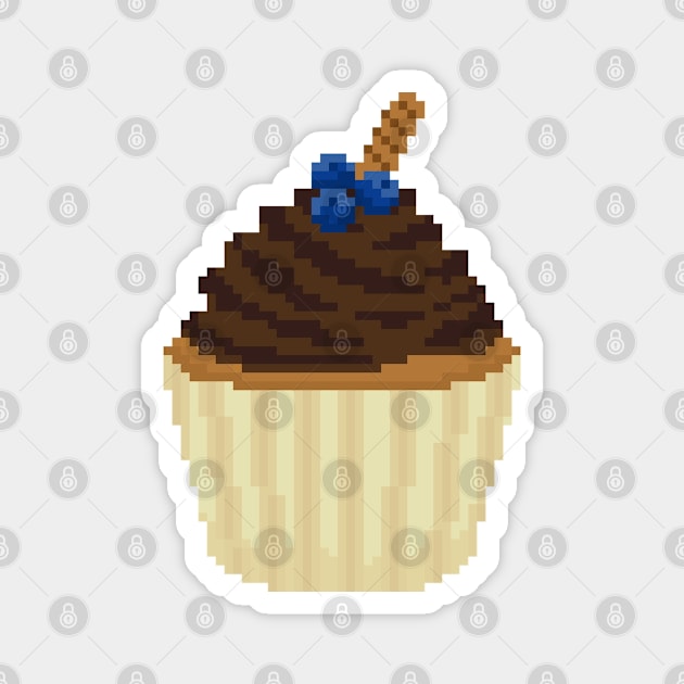 Chocolate cupcake pixel art Magnet by toffany's