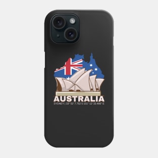 Australia Sydney GPS coordinates Opera House Phone Case