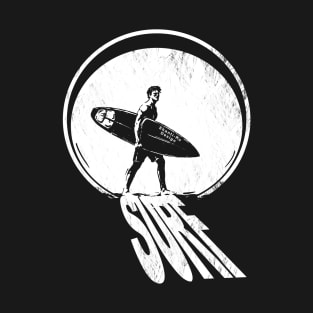 Vintage Surf Surfer sunset graphic T-Shirt