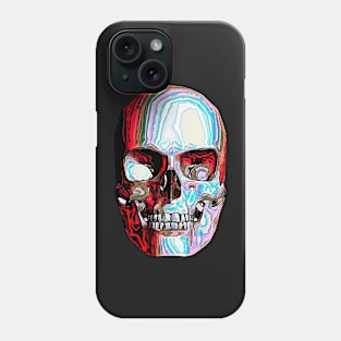 Colorful Skull Blue Red Phone Case