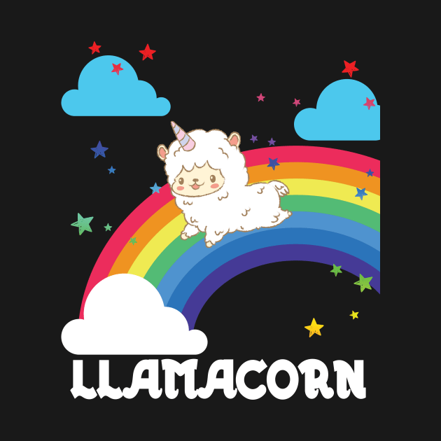'Llama Unicorn LlamaCorn Rainbow' Alpaca Llama Trendy Gift by ourwackyhome