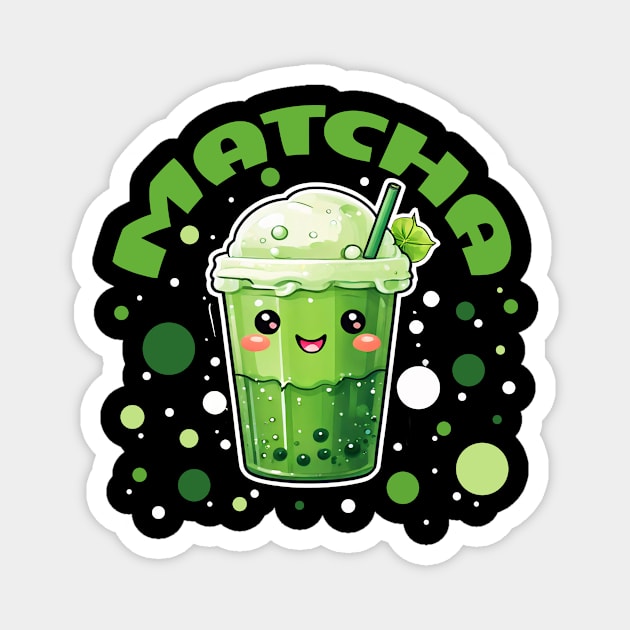 Matcha Bobble Boba Tea Magnet by Edgi