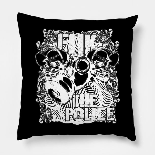 police tribal Pillow by Genetics art