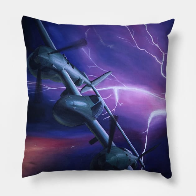 P38 lightning Pillow by CoolCarVideos