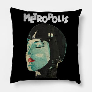 Metropolis Film De Fritz Lang Blanc Pillow
