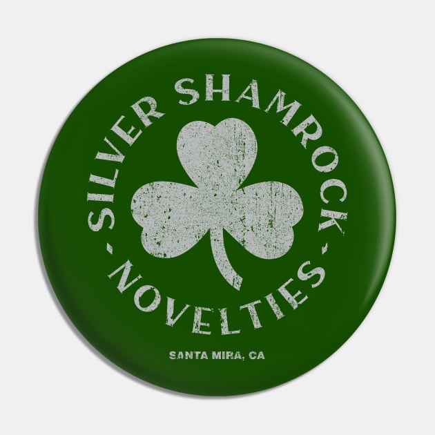 Silver Shamrock Novelties Pin by huckblade