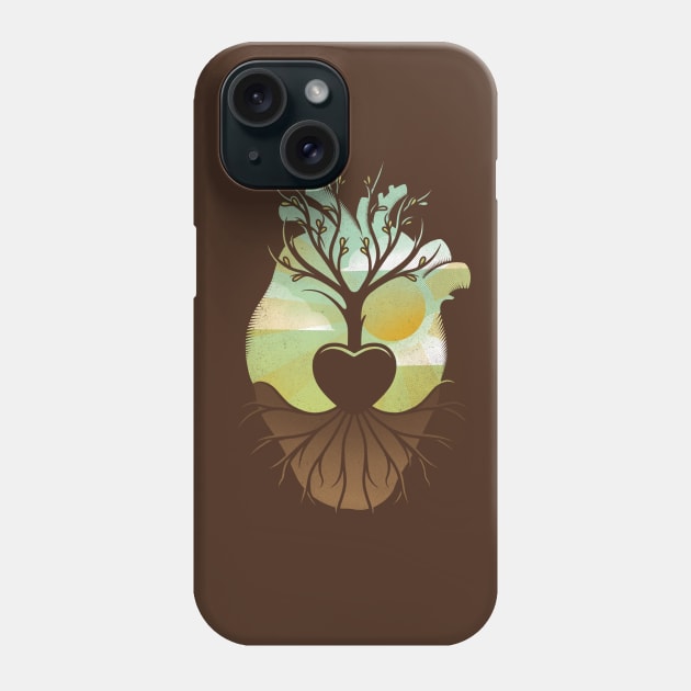 Natural Heart Vintage Design Phone Case by Alundrart