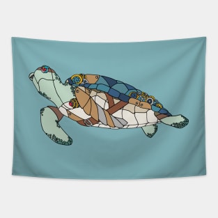 Steampunk Sea Turtle Tapestry