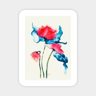 Poppies in Watercolour Magnet