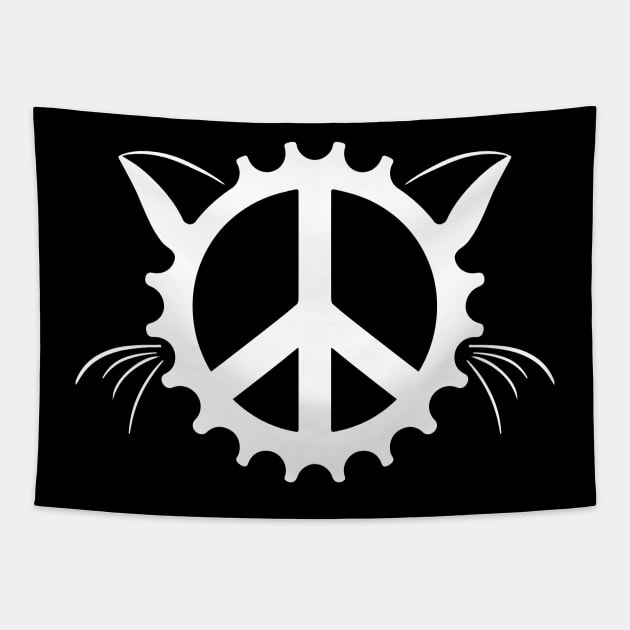 Classic White Logo Tapestry by Steamy Hippie