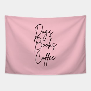 dogs books coffee repeat Tapestry