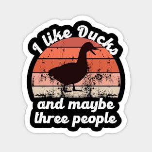 i like ducks and maybe three people Magnet