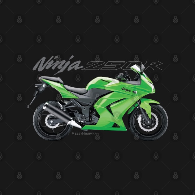 Kawasaki Ninja 250R 08 green, sl by MessyHighway