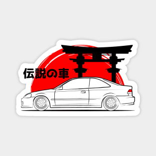 The JDM Civic Coupe Art Magnet