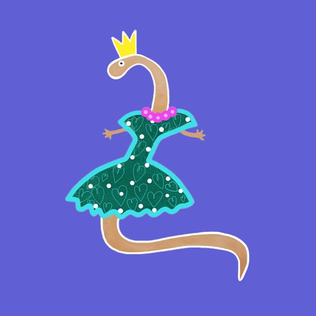 Cute worm in a crown. by artistagniya