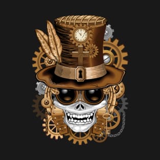 Skull Steampunk Voodoo Retro Machine T-Shirt